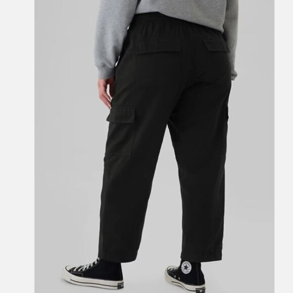 GAP Broken Twill Cargo Mid-Rise Pull-On Pants Black Size XL NWT #522920 RT$80 - Picture 7 of 10